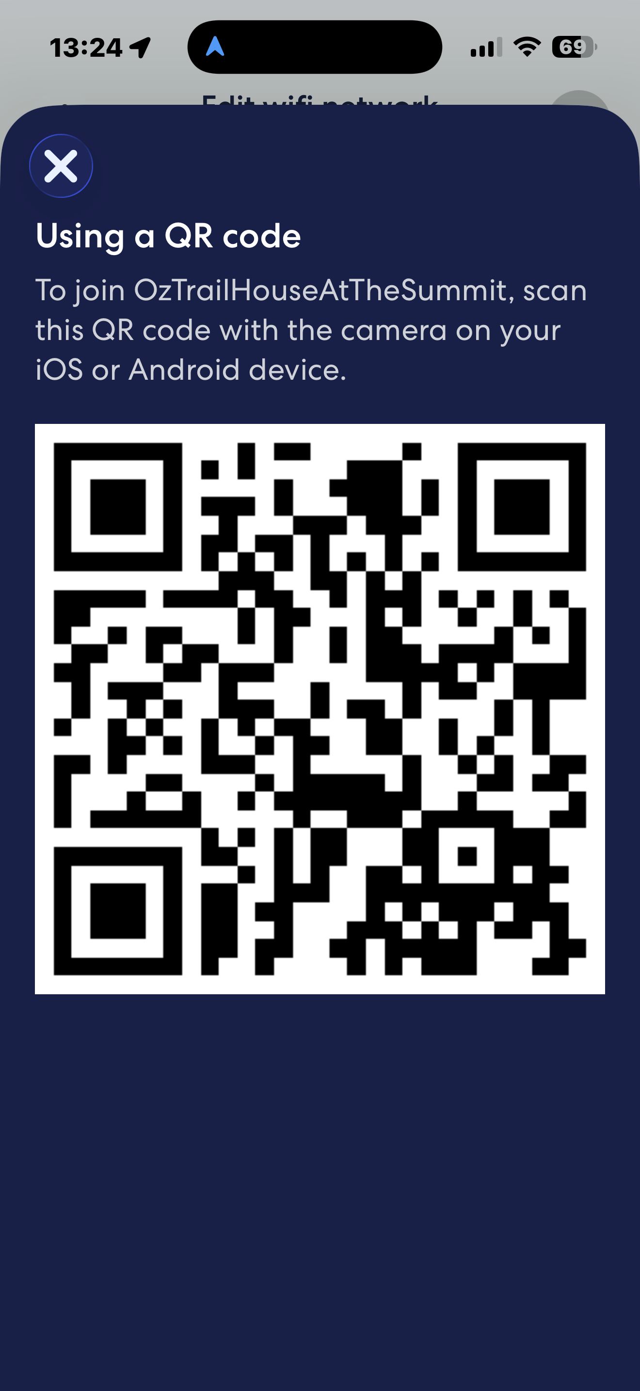 QR code to join the OzTrailHouseAtTheSummit Wi-Fi network